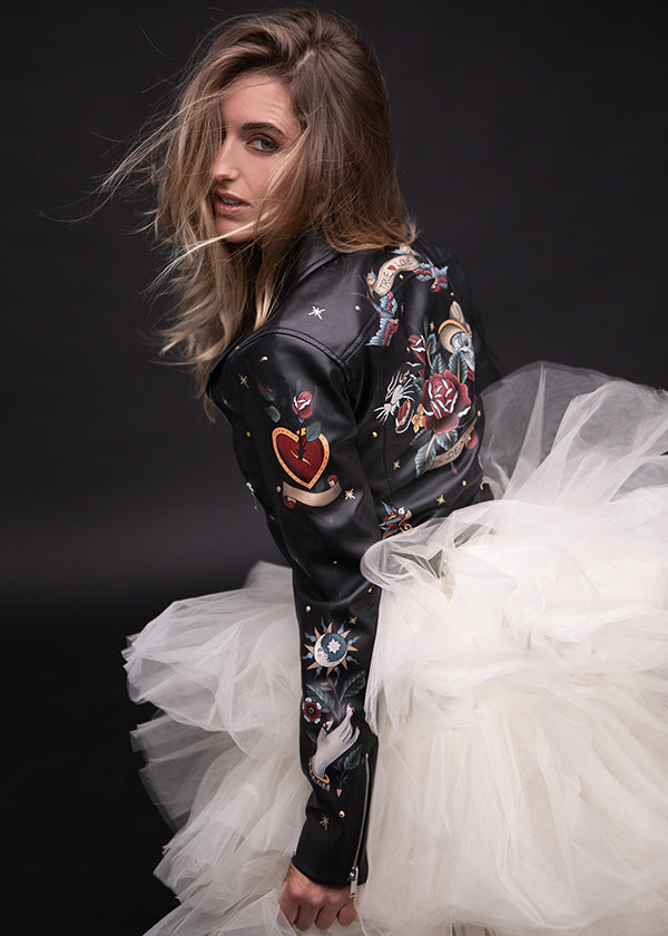 Byn Custom Painted Leather Jacket Hand Painted