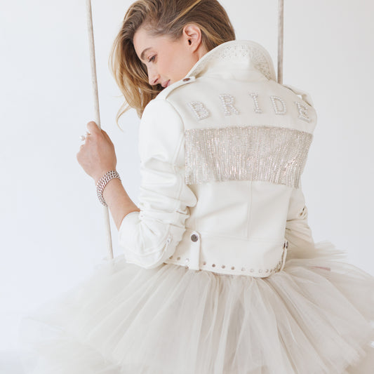 Bride Bling Deluxe – Chaqueta con Flecos y Cristales