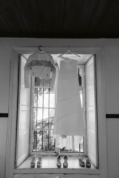 Bodas Plateadas – Chaqueta con Flecos de Cristal plata