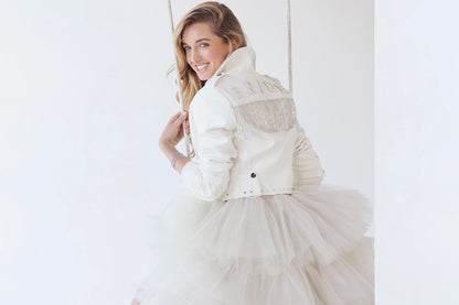 Bride Bling – Chaqueta con Flecos y Cristales