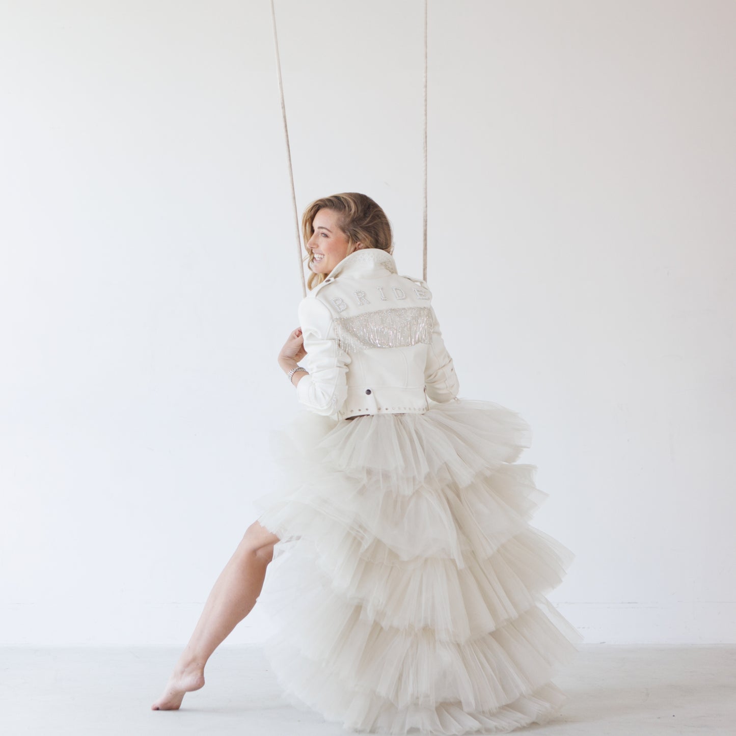 Bride Bling Deluxe – Chaqueta con Flecos y Cristales