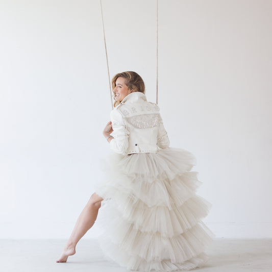 Bride Bling Deluxe – Chaqueta con Flecos y Cristales